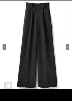 センタープレスワイドタックロングパンツ