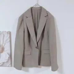 AOKI　LES MUSE テーラードジャケット　スーツ　シンプル　ベージュ　S