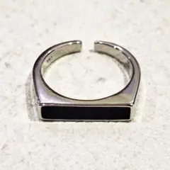 15号〜20号 オニキスリング ピンキー 重ね付け⭕️ シルバーリング