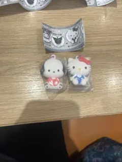 サンリオ　ふわわフロッキーマスコット　キティ　ポチャッコ　セット