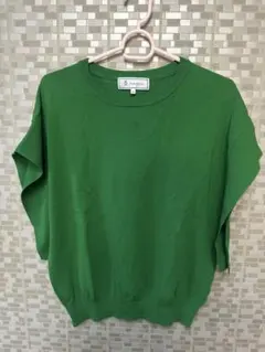 ロペピクニック 半袖Tシャツ　グリーン 緑 クルーネック 無地　38のサムネイル