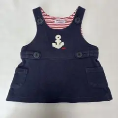 MIKI HOUSE ジャンパースカート 70cm マリン風のサムネイル