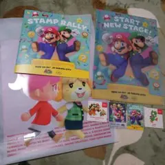 スーパーマリオ　クリアファイル　特典シール　ほか
