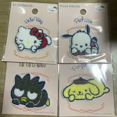 セリア　パイルワッペン サンリオ　４点セット
