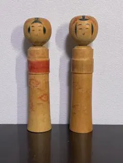 伝統こけし 高橋武男作 鳴子系 ビンテージ 2本セット - メルカリ