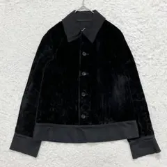 美品✨トリココムデギャルソン ジャケット コート ベロア 花柄 ブラック 黒 S