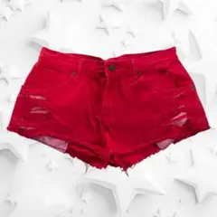 00s y2k 平成 クラッシュ加工 デニム ショートパンツ