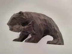 超レトロ　木製　熊　置物　飾り物　木彫り