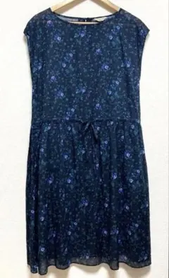 Samansa Mos2 花柄ノースリーブワンピース Mサイズ