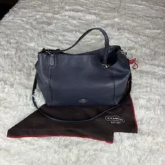 COACH ショルダーバッグ ネイビー レザー 2wayのサムネイル