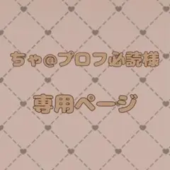 ちゃさま専用ページ