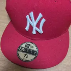 ヒ*ル様 ニューエラ　レッド　キャップ　7 7/8 62.5