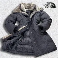 【訳あり美品】THE NORTH FACE 重ね着風　ファー付ダウンコート　M