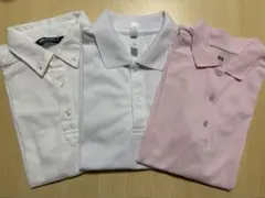 ホワイト ピンク ポロシャツ 3枚セット