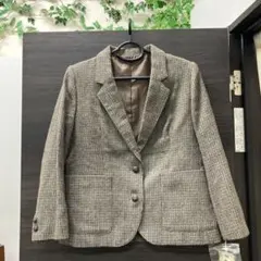 【ヴィンテージ】昭和　レトロ　90's テーラードジャケット　古着　ブラウン