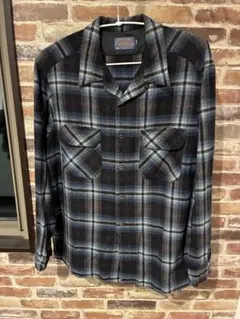 Pendleton 70s ボードシャツ オンブレチェック青黒