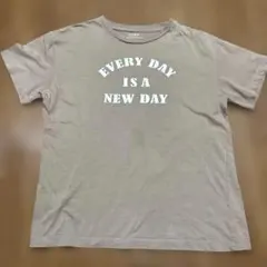 coen ロゴプリント 半袖Tシャツ ベージュ