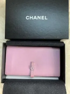 CHANEL シャネル ココボタン レザー Wホック  二つ折り 長財布