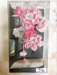 花飾り ピンク　和装小物　卒業式　成人式　七五三　前撮り　袴　コーム　髪飾り