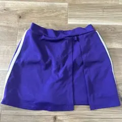 紫色 サイドストライプ ハーフパンツ