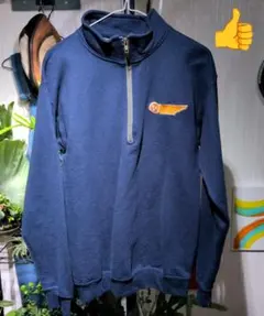 GILDAN ハーフジップ スウェット ネイビー S