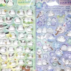 ボンボンドロップシール風　ダイヤモンドPOP SEAL シマエナガ　うるちゅる