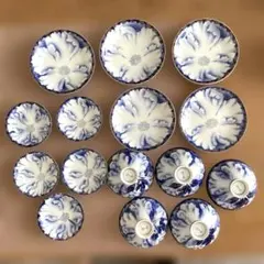 ☆深川製磁 ☆牡丹金ミル 銘々皿 大小10枚茶椀5セット - メルカリ