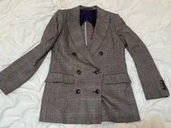 ダブスタ　ダブルブレスト チェック柄 テーラードジャケット