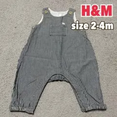 H&M　ストライプオーバーオール　男女兼用　ベビー　size2-4m