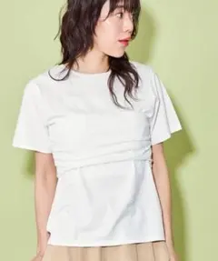 バンドゥ ドッキング デザイン Tシャツ ホワイトのサムネイル