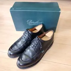 【美エイジング】Paraboot CHAMBORD ブラック　Uチップ 箱付き 美エイジング】Paraboot CHAMBORD ブラック Uチップ 箱付き - メルカリ