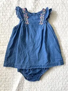 Zara Mini 刺繍入りデニムワンピース 6/9ヶ月