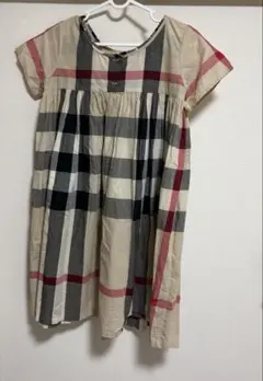 【美品】BURBERRY バーバリー ノバチェック柄 半袖ワンピース12Y