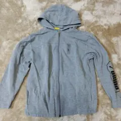 PUMA グレー フルジップパーカー 160サイズ