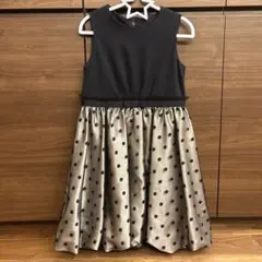 卒園式・入学式に♡KUMIKYOKU ドット柄チュールワンピース 120cm
