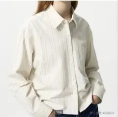 JW ANDERSON × UNIQLO ストライプ長袖シャツ　ベージュ