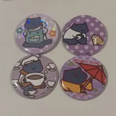 お文具さんといっしょ 猫さん&子猫さん缶バッチセット