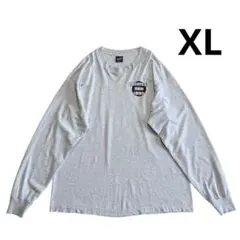 90s USA製 RUN 1995 ロンT XL 霜降りグレー えんじ BEST