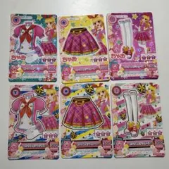 アイカツ　星宮いちご　ピンクトルテ\コーデ　3枚×2　2014年第１弾￼ ちゃお