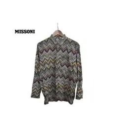 ★ MISSONI ミッソーニ　ジグザグ柄　総模様　襟付き　ボタン　長袖　シャツのサムネイル