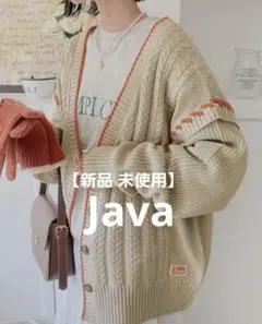 【新品 未使用】Java ジャバ 2way ビッグハンドステッチ カーディガン