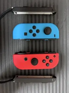 【純正品・美品】Switch Joy-Con ネオンブルー/レッド ストラップ付