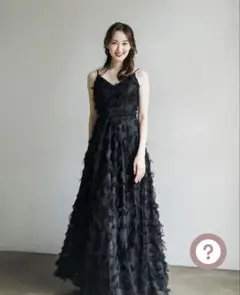 ブラックロングドレス　前撮り　二次会ドレス