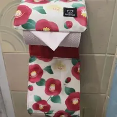 새로운 동백 무늬 종이 홀더 커버 수제