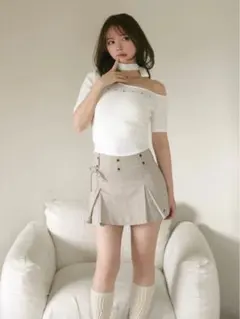トップス Andmary Nana ribbon oneshoulder tops アンドマリー Nana ribbon oneshoulder tops - メルカリ