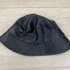 beams レディース 帽子　黒色バケットハット　バケハ