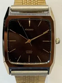 極美】シチズン エクシード 1980年代 クォーツ スクエア CITIZEN