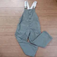 branshes　カーキ色　 ボタン付きオーバーオール　120cm