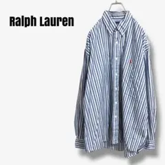 mt32926 ラルフローレン BLAKE ストライプシャツ　ポニー刺繍ロゴ