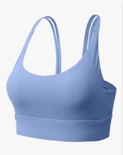 ヨガウェアスポーツブラ 揺れない ハイサポート スポーツブラ ヘイズブルーXL